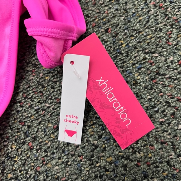 TARGET XHILARATION Pink Bikini Swim Bottoms Low-Rise Extra-Cheeky Lightweight L - Picture 16 of 16